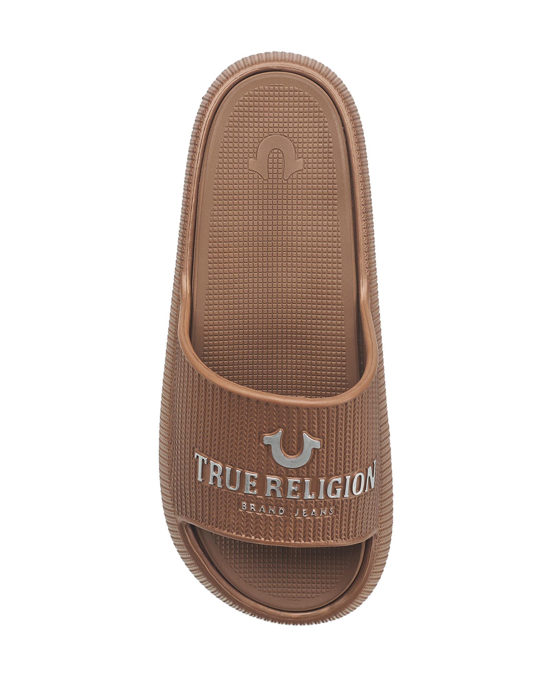 True Religion Meg Pool Slide, Alternate, color, Brown
