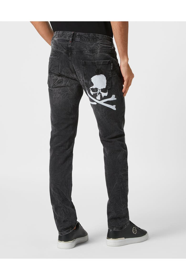 Jeans Straight Cut Skull Men, Alternate, color, GreyMoon