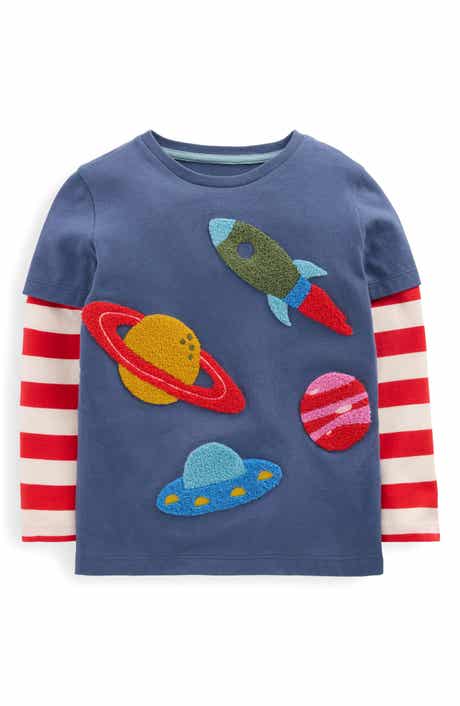 Mini Boden Kids' Space Appliqué Layered T-Shirt