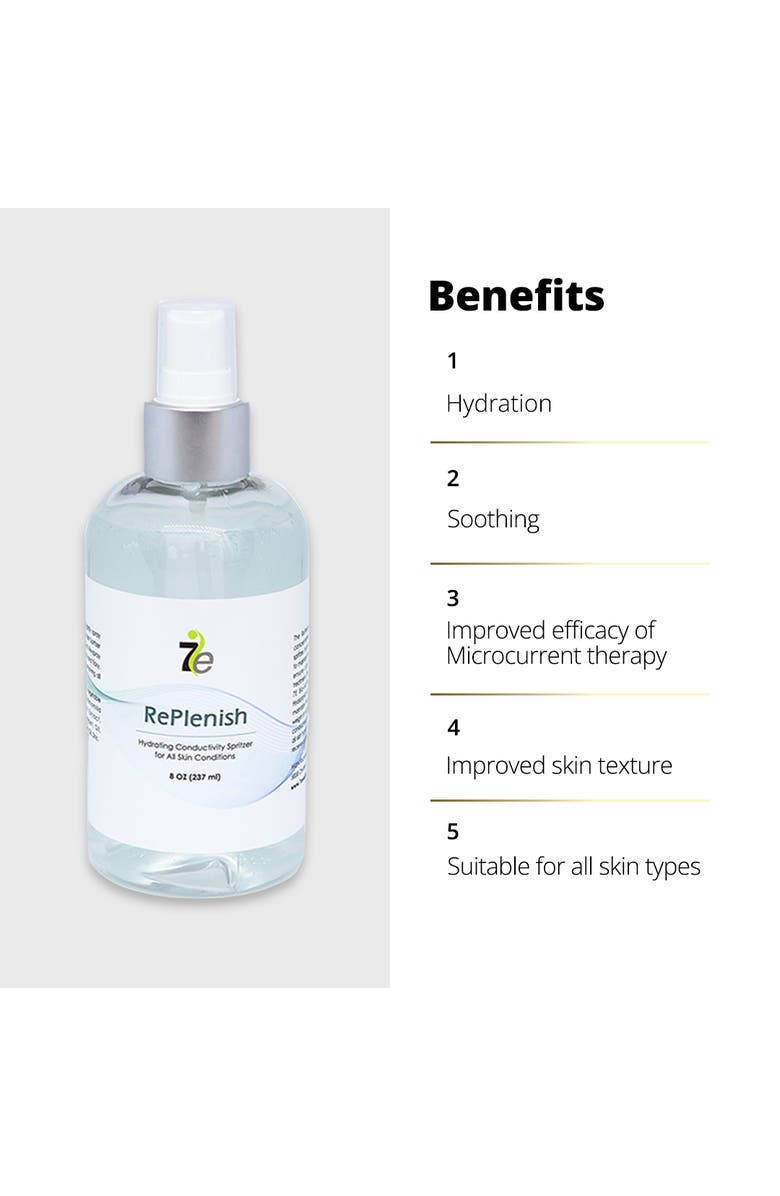 7e Wellness MyoLift Replenish Hydrating Conductivity Spritzer, Alternate, color, Transparent 8Oz