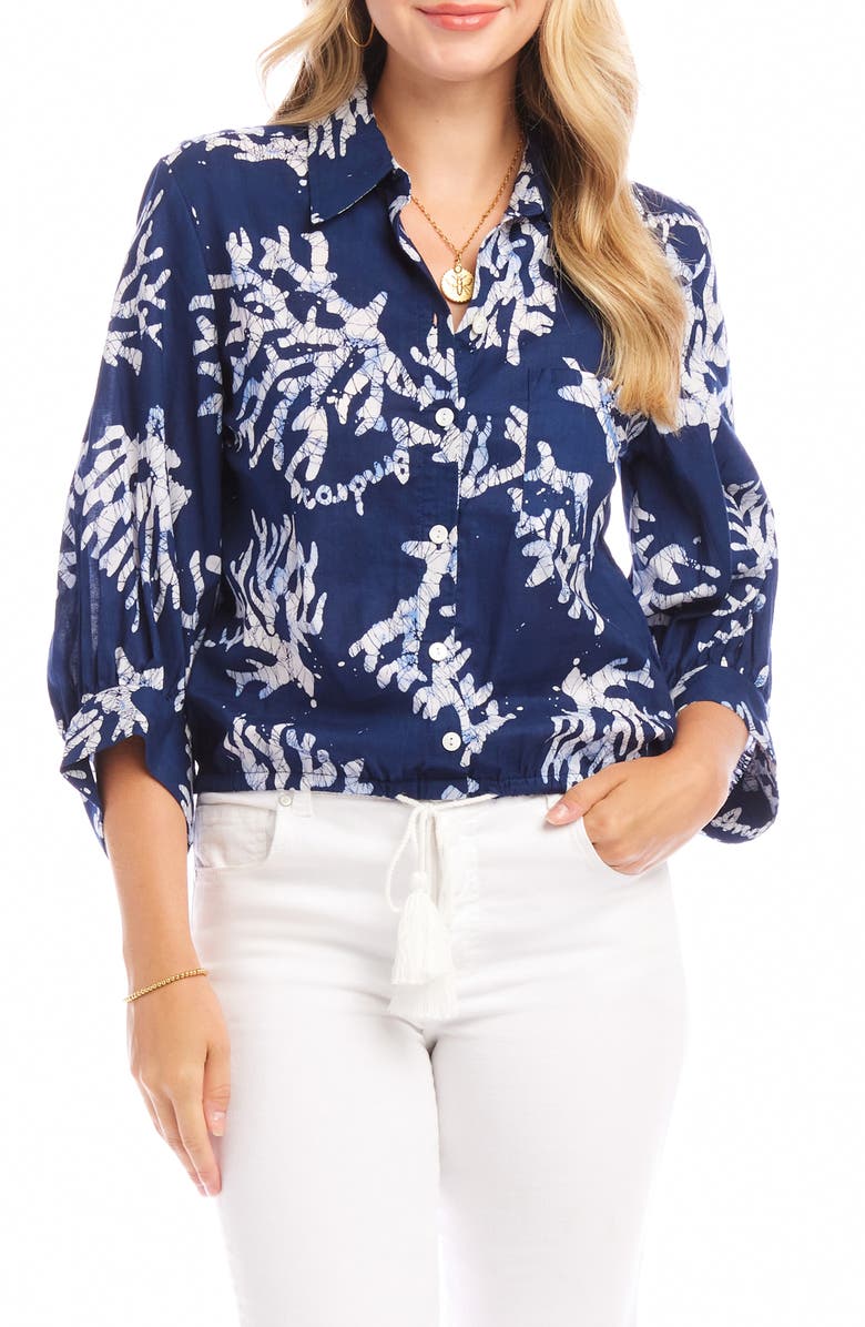 Karen Kane Tassel Tie Waist Shirt, Main, color,