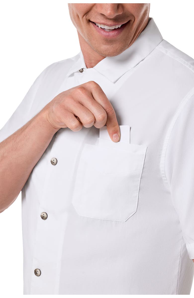 Coolibar Men's Camp Shirt, UPF 50+ Sun Protection, Safari Camp, Alternate, color, White