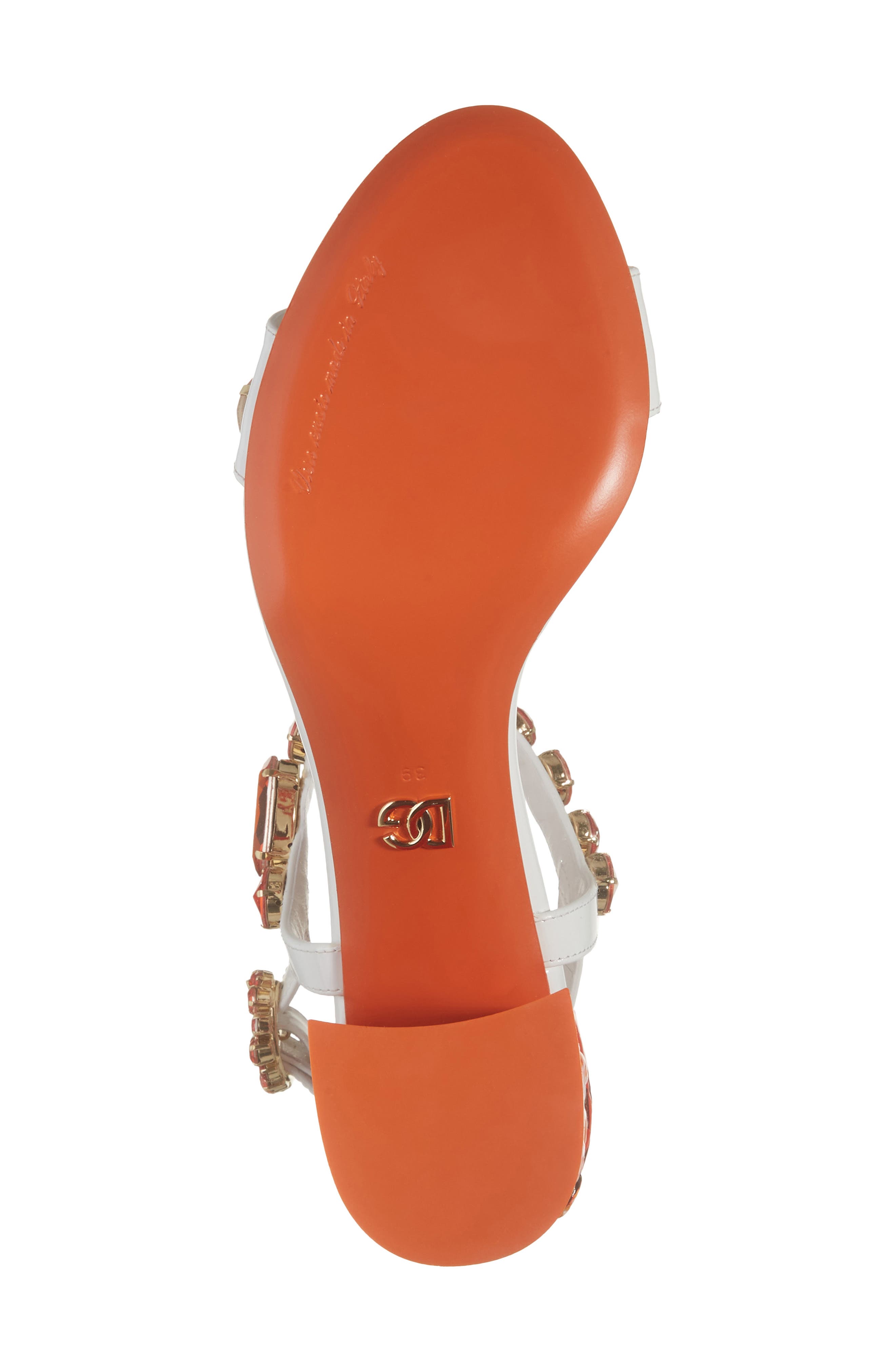 Dolce&Gabbana Keira Majolica Jeweled Sandal, Alternate, color, Ih3tn Maiolica 6 Orange