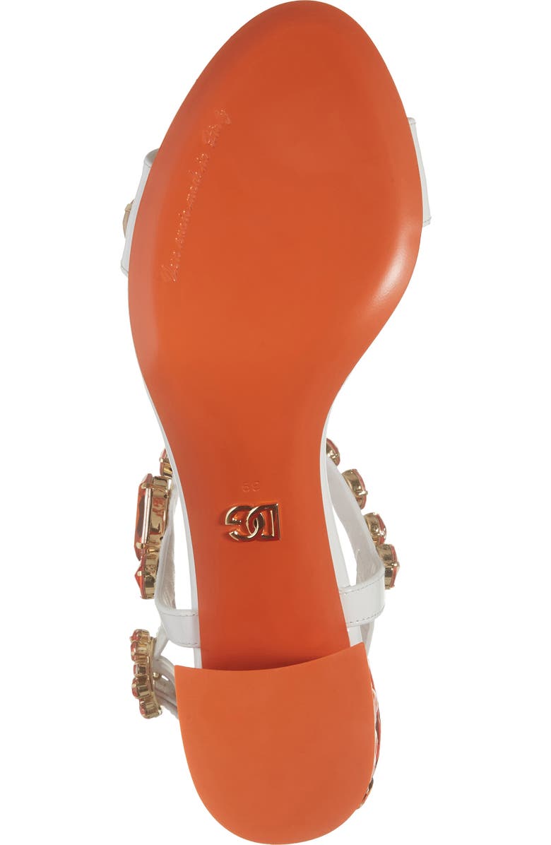 Dolce&Gabbana Keira Majolica Jeweled Sandal, Alternate, color, Ih3tn Maiolica 6 Orange