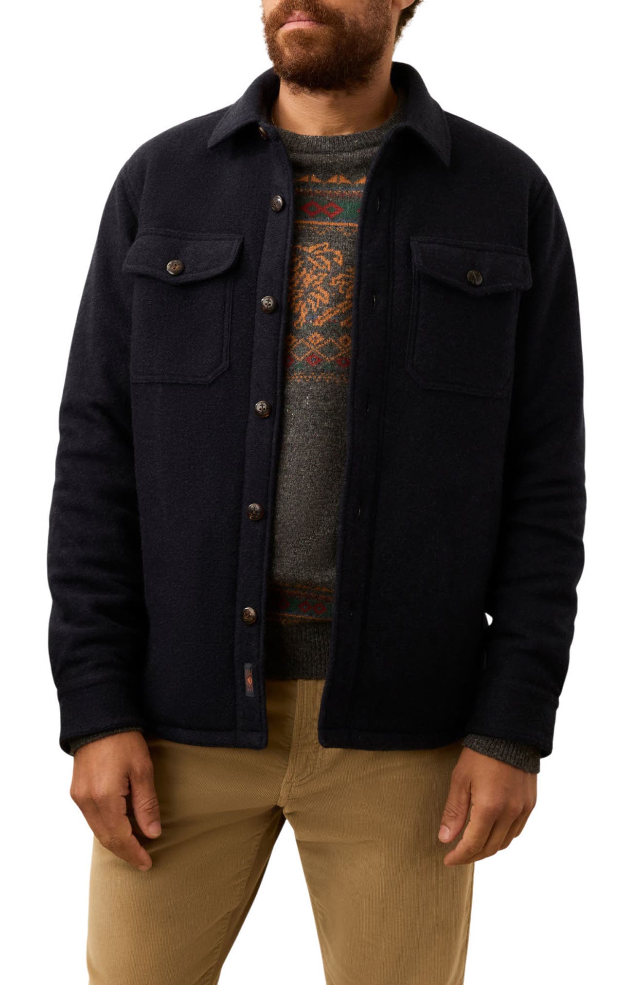 Faherty Range Fleece Lined Shirt Jacket