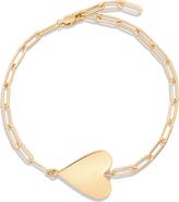THATCH Amaya Heart Charm Chain Link Bracelet