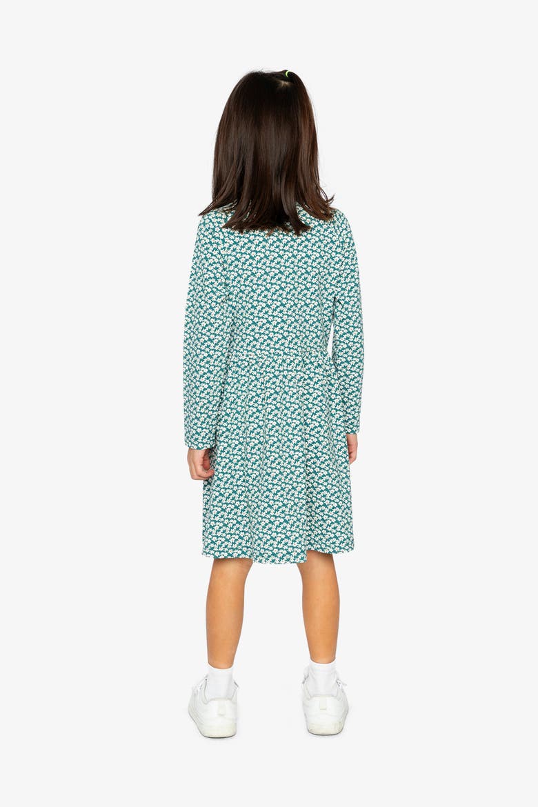 Organic Cotton Strawberry Soft Pocket Dress, Alternate, color, Green Floral Print