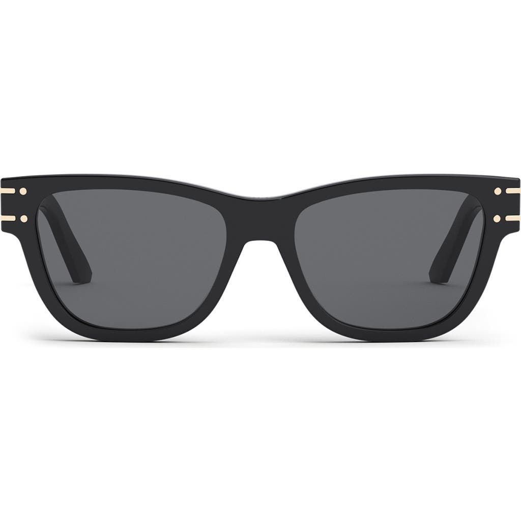 Dior The Signature S6u 54mm Square Sunglasses In Black