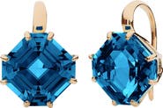 GOSHWARA Gossip Asscher-Cut Blue Topaz Drop Earrings