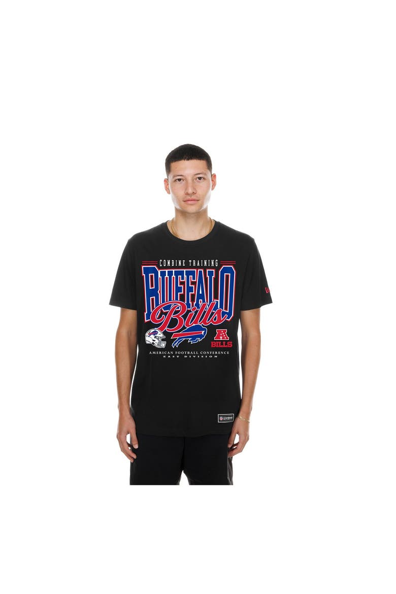Men's New Era Black Buffalo Bills Combine Authentic T-Shirt, Main, color, Black