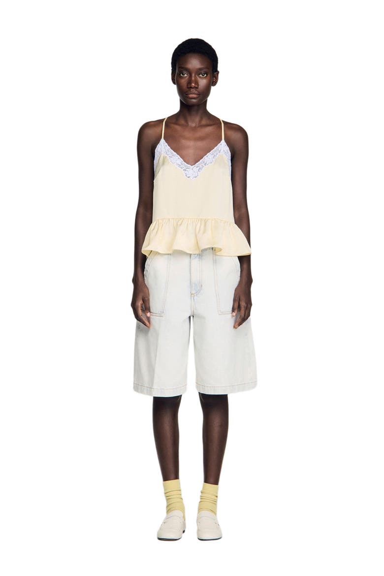 Ruffled top, Alternate, color, Light yellow