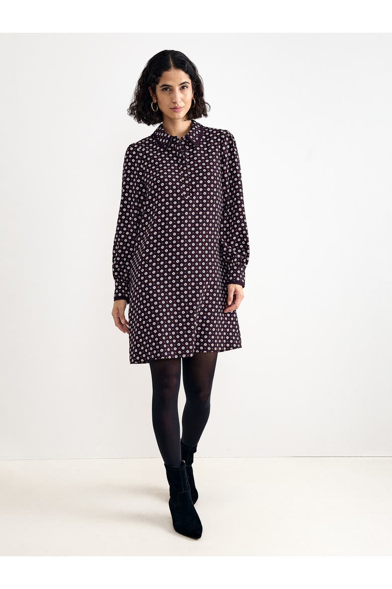Pamela Foulard Dress, Alternate, color, Burgundy