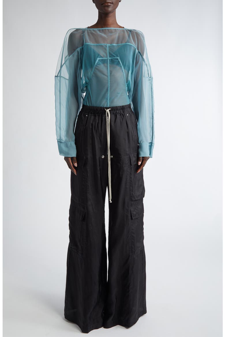 Collage Paneled Long Sleeve Top, Alternate, color, MOUTHWASH