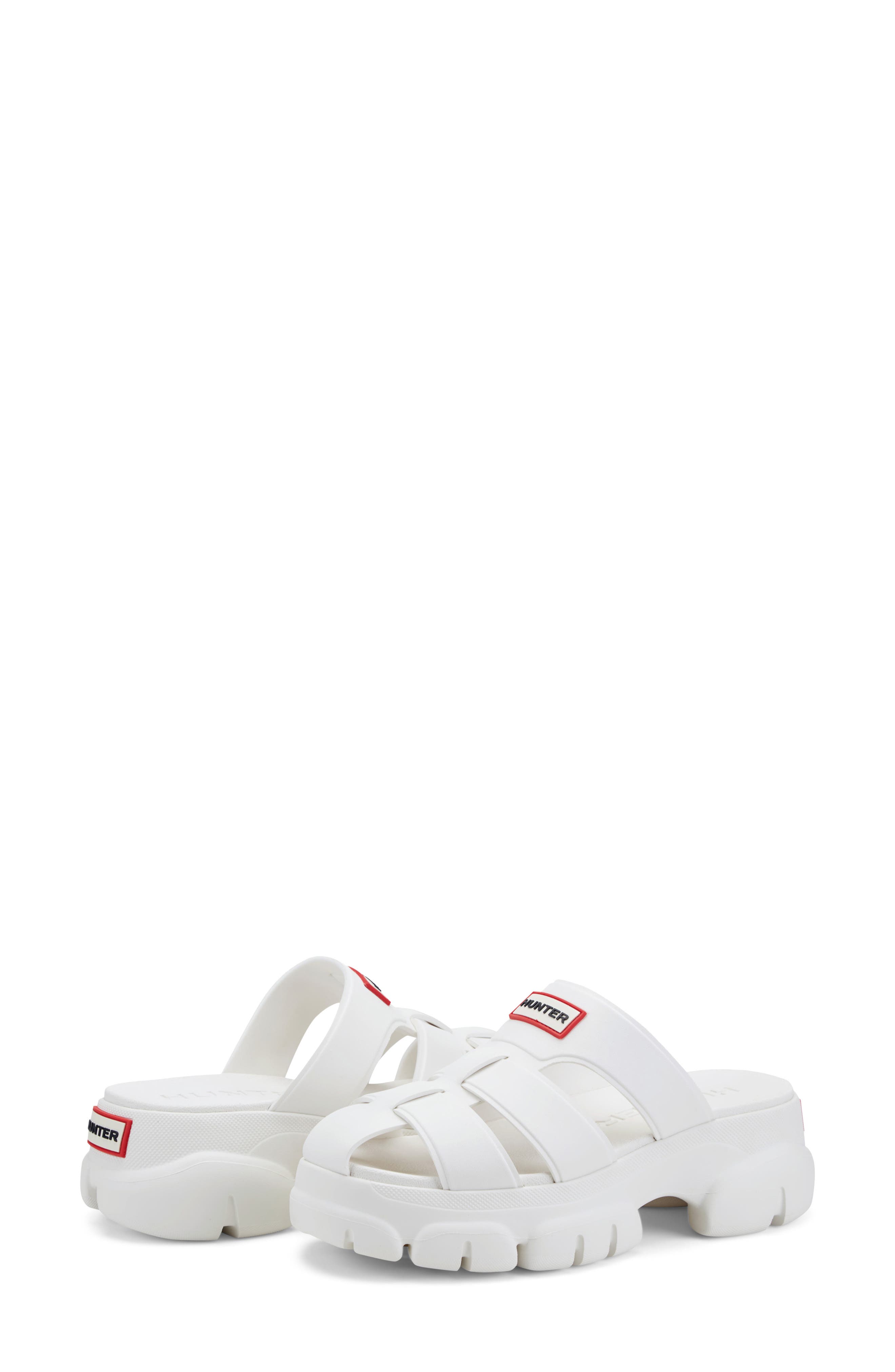 Hunter Bonnie Lug Sole Slip-On Shoe, Alternate, color, White