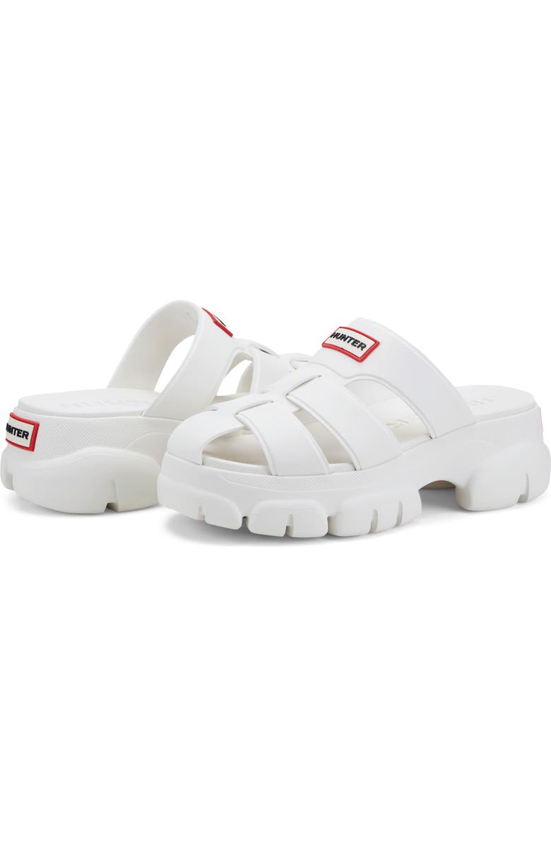 Hunter Bonnie Lug Sole Slip-On Shoe, Alternate, color, White