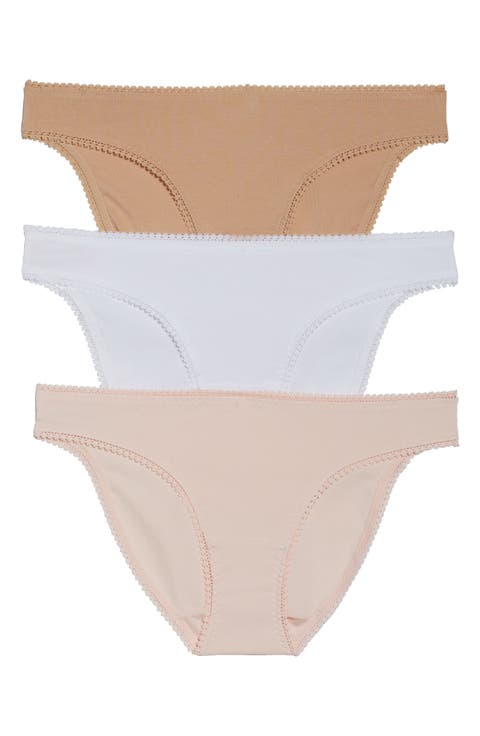 3-Pack Cotton Hip Bikinis