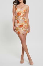 GUESS Fia Sequin Strapless Minidress
