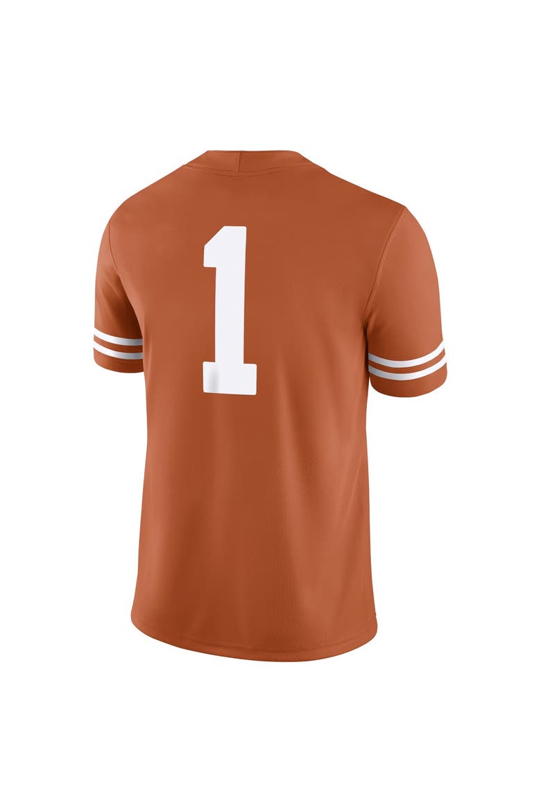 Men's Nike #1 Texas Orange Texas Longhorns Game Jersey, Alternate, color, Burnt Orange