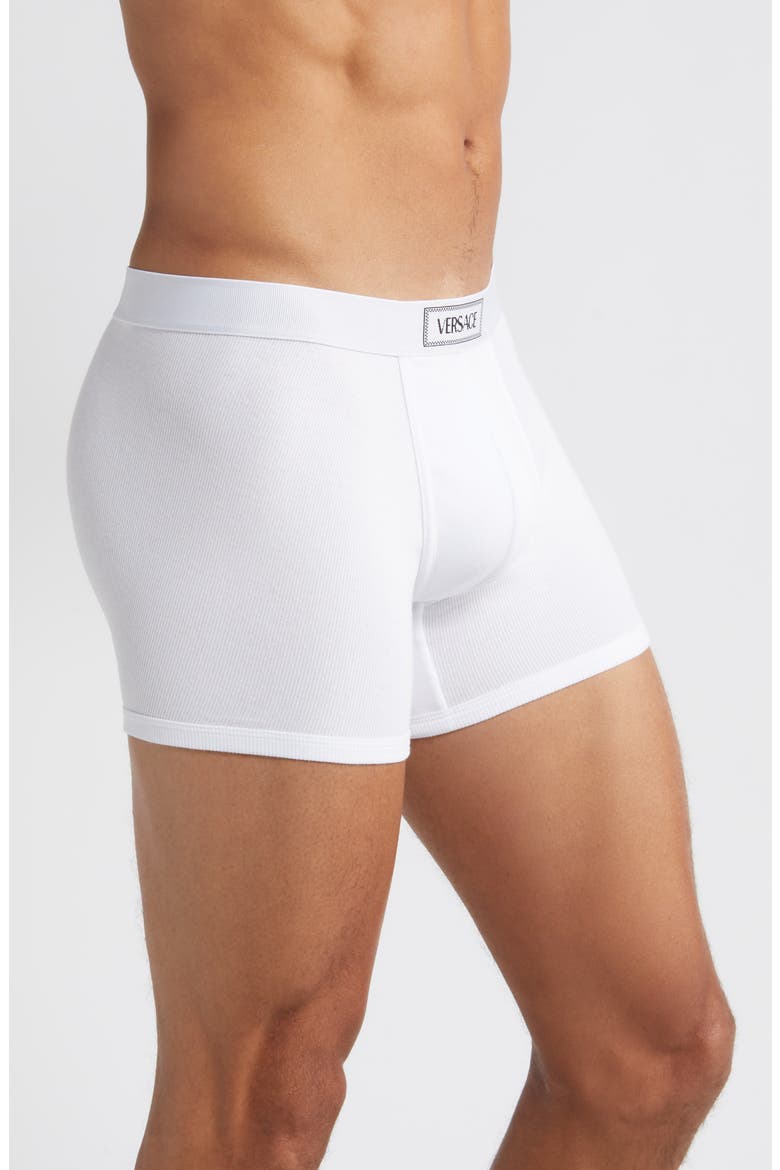 '90s Logo Cotton Rib Trunks, Alternate, color, OPTICAL WHITE