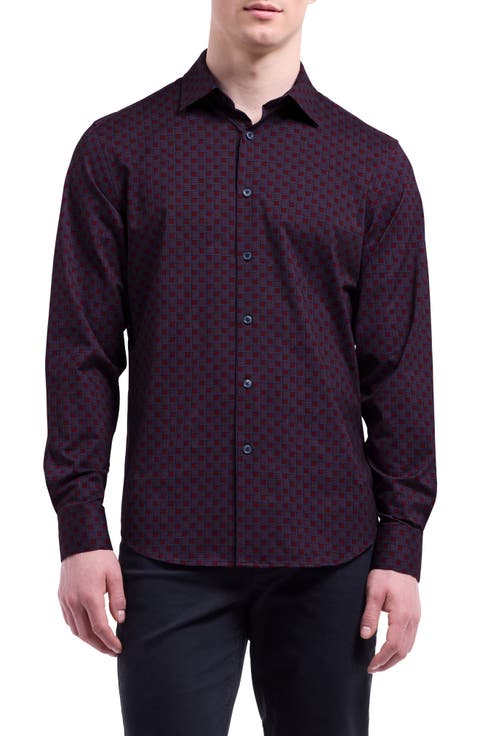 Jimmy OoohCotton® Geo Pattern Button-Up Shirt