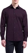 Bugatchi Jimmy OoohCotton® Geo Pattern Button-Up Shirt