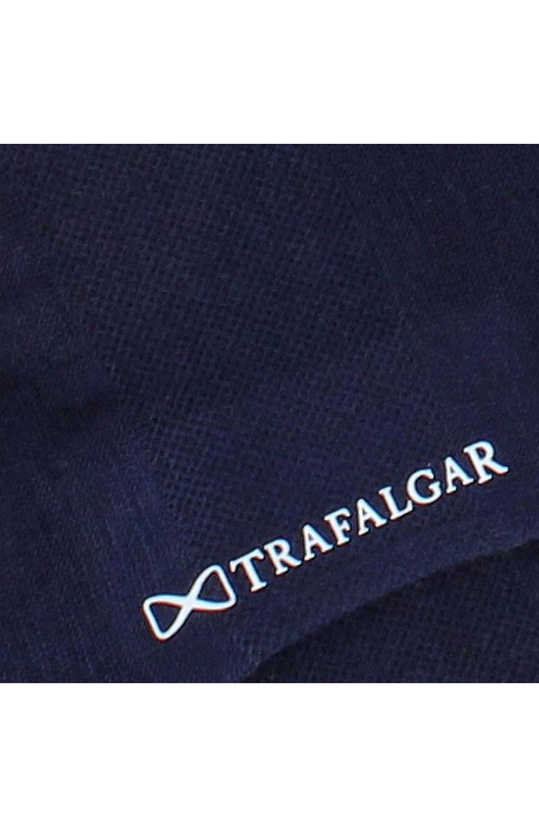 Trafalgar Gaston Solid Colored Over-The-Calf Merino Wool Socks, Alternate, color, Navy Blue