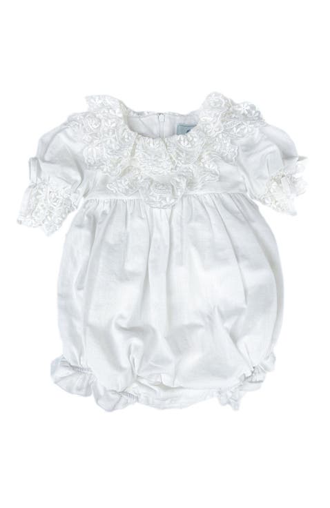Katherine Embroidered Linen Romper (Baby)