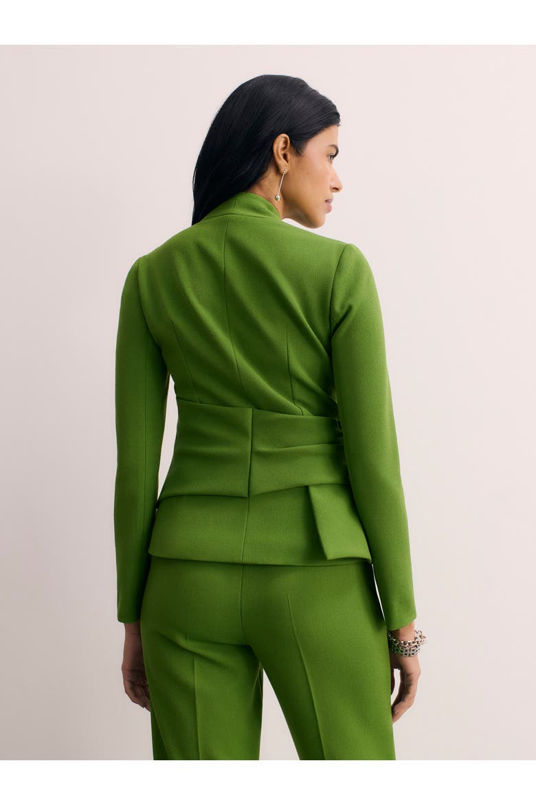 Sculpted Wrap Blouse Tailored Waist, Alternate, color, Green