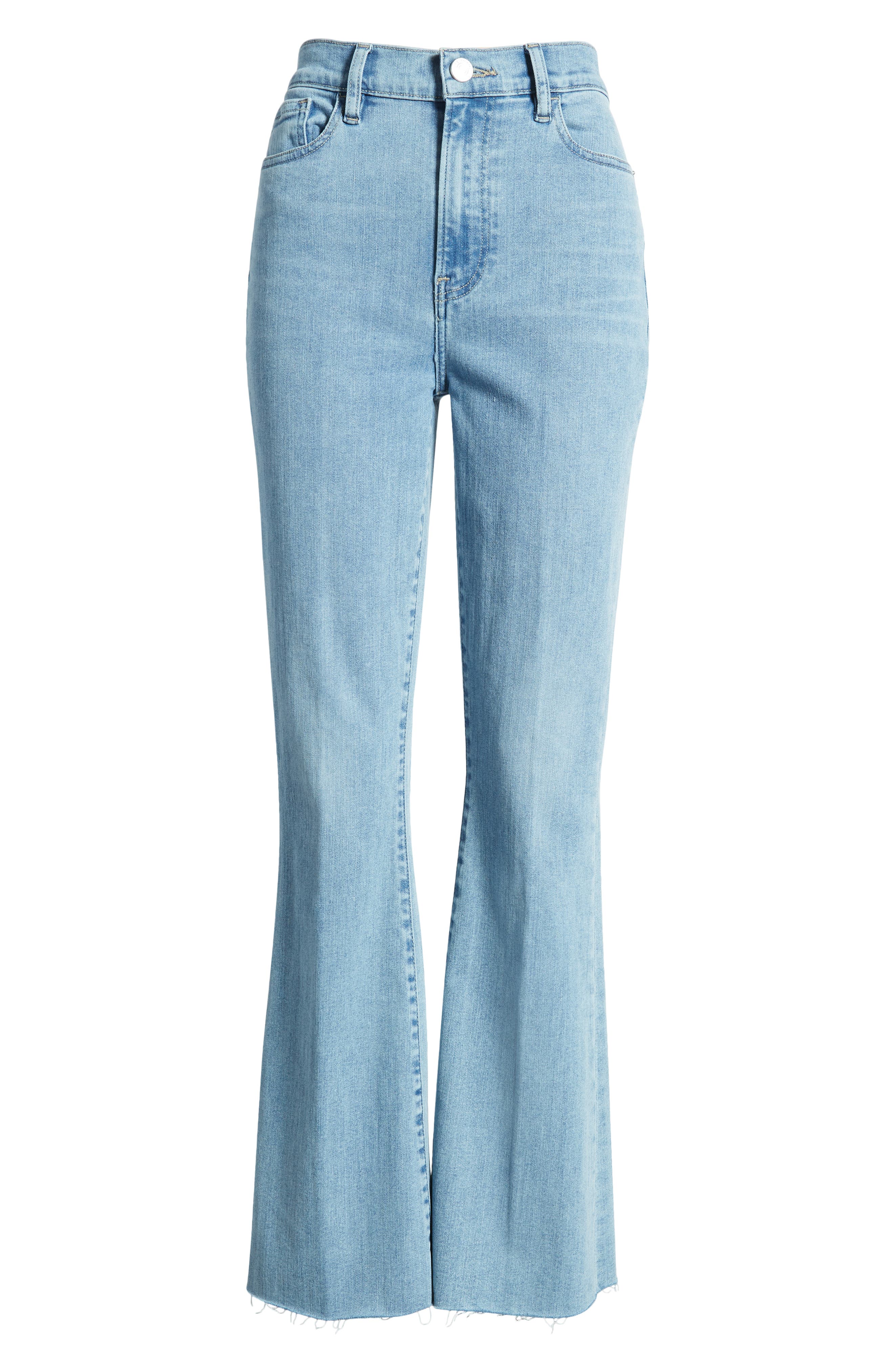 Le Easy Flare Raw Hem Jeans (Women) | Nordstrom