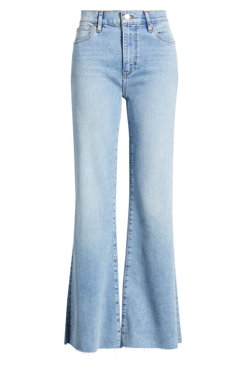 The Icon Raw Hem Flare Jeans, Alternate, color, LARK RAW AFTER
