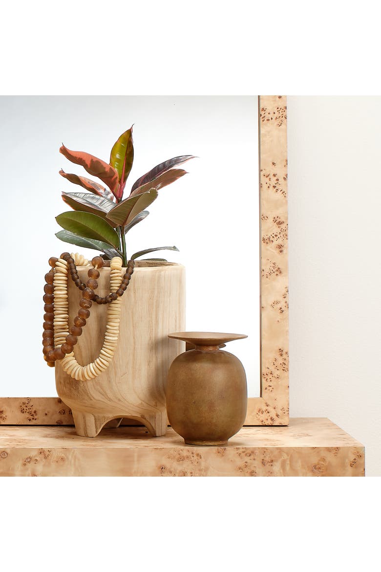 Highland Decorative Ceramic Vase, Alternate, color, Brown