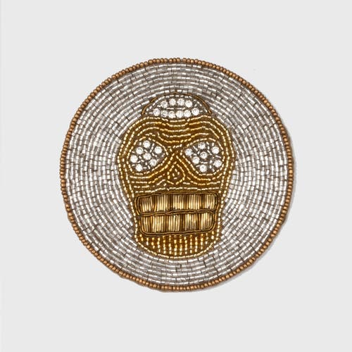 Joanna Buchanan Hand Beaded Coasters In Brown