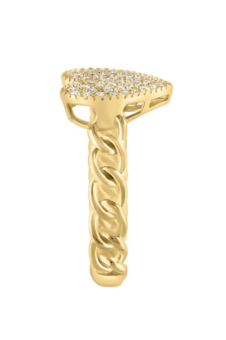 Pavé Diamond Heart Ring, Alternate, color, GOLD
