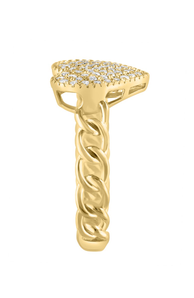 EFFY Pavé Diamond Heart Ring, Alternate, color, Gold