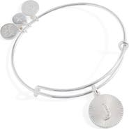 Alex and Ani Pave Starburst Texture Initial Bangle Bracelet