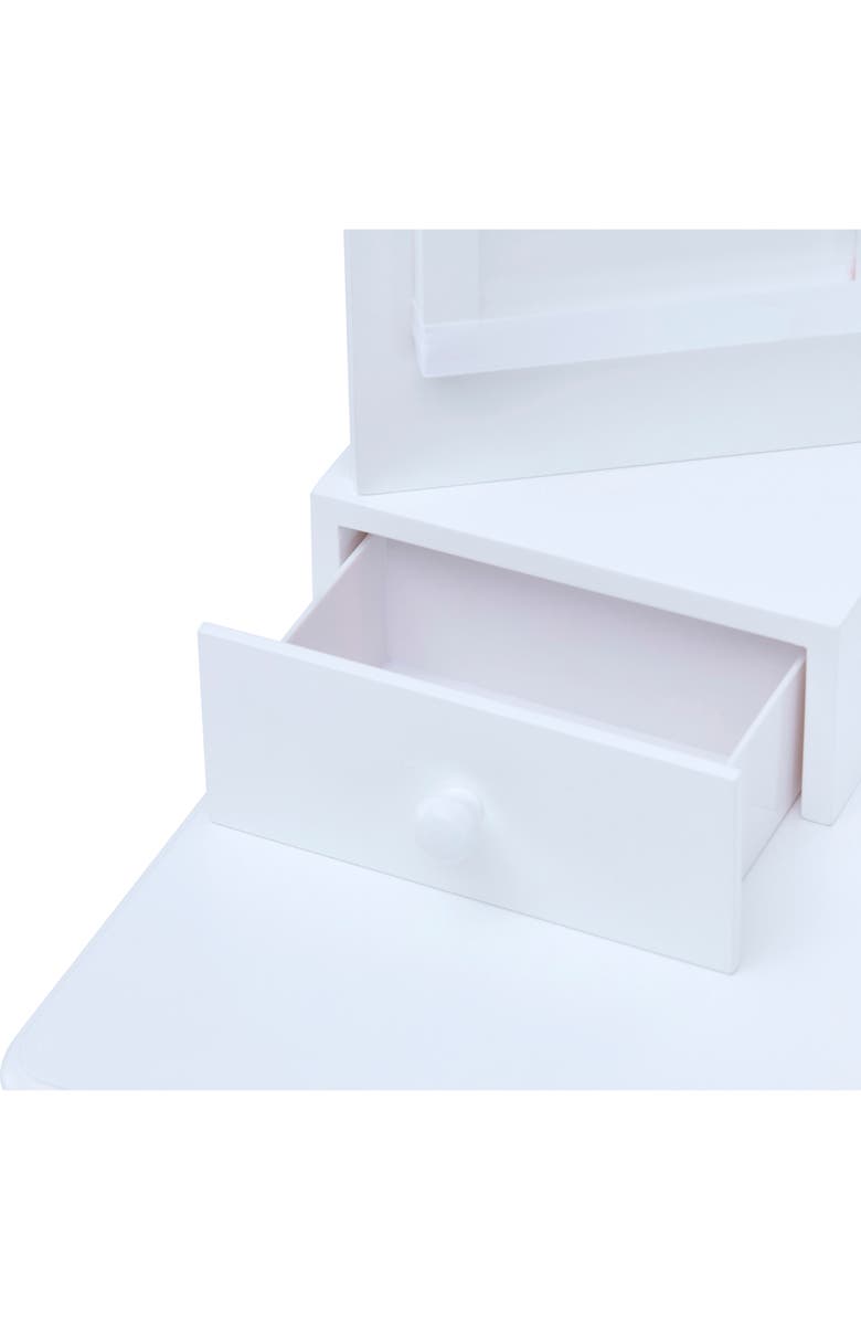 Teamson Kids Fantasy Fields Little Princess Anna Vanity Table & Stool Set, Alternate, color, White