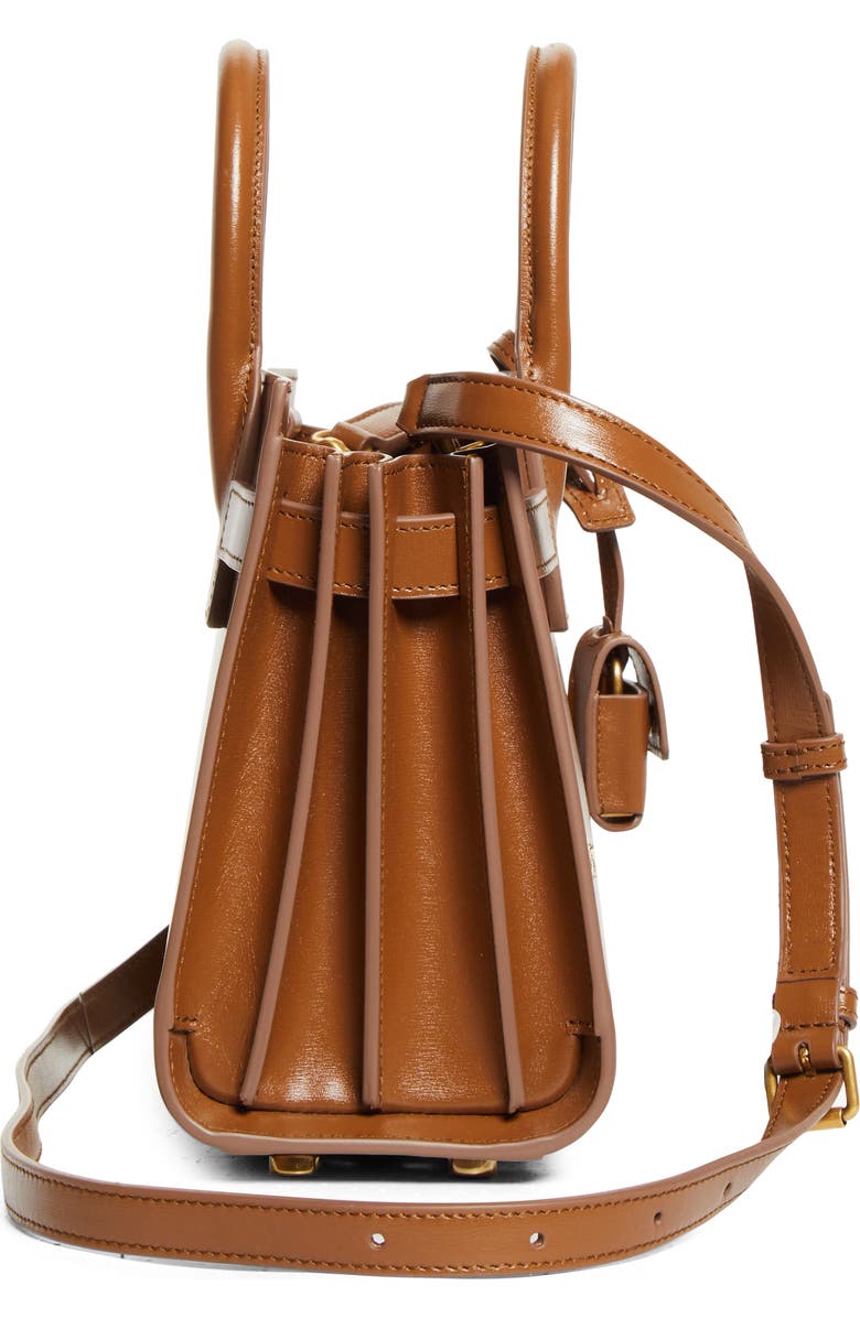 Saint Laurent Nano Sac de Jour Leather Tote, Alternate, color, Fox