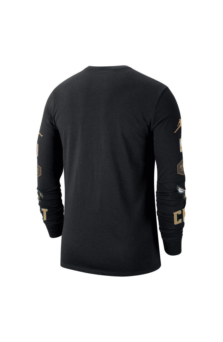 Jordan Brand Men's Jordan Brand Black Charlotte Hornets 2022/23 City Edition Essential Expressive Long Sleeve T-Shirt, Alternate, color, 