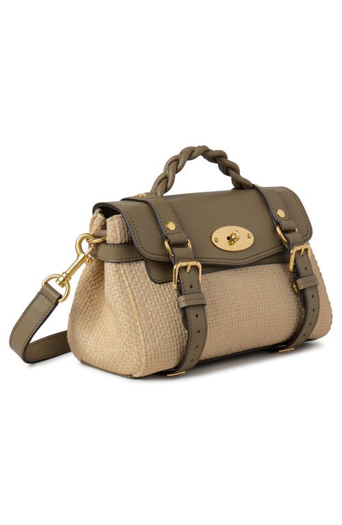 Mulberry Mini Alexa Raffia & Leather Satchel