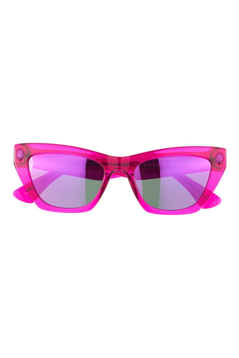 51mm Cat Eye Sunglasses, Main, color, FUCHSIA MATTE/ PINK FLASH