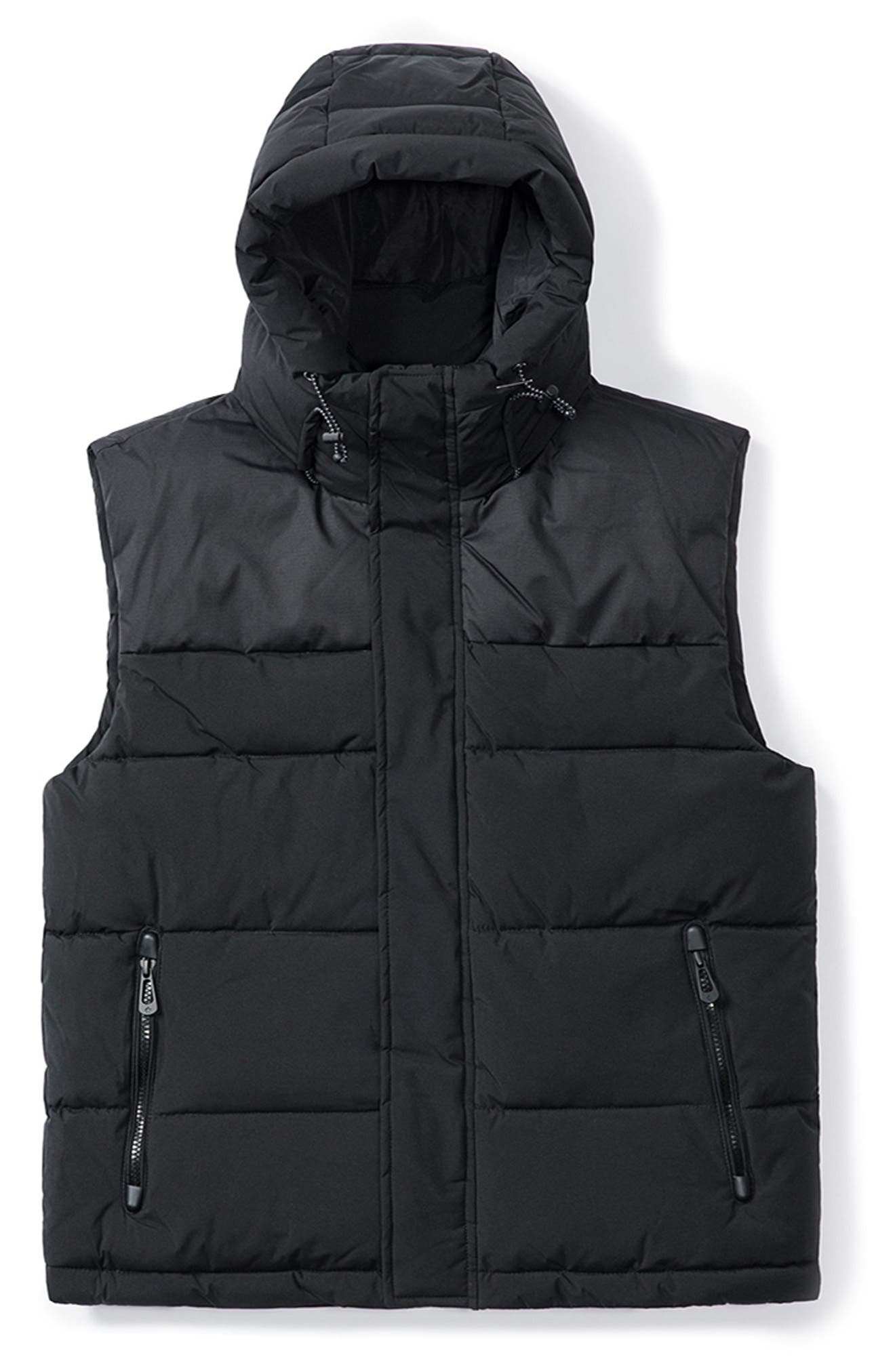 Noize Mixed Media Water Resistant Hooded Puffer Vest