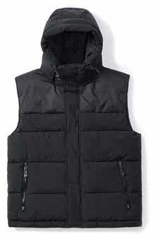 Noize Mixed Media Water Resistant Hooded Puffer Vest
