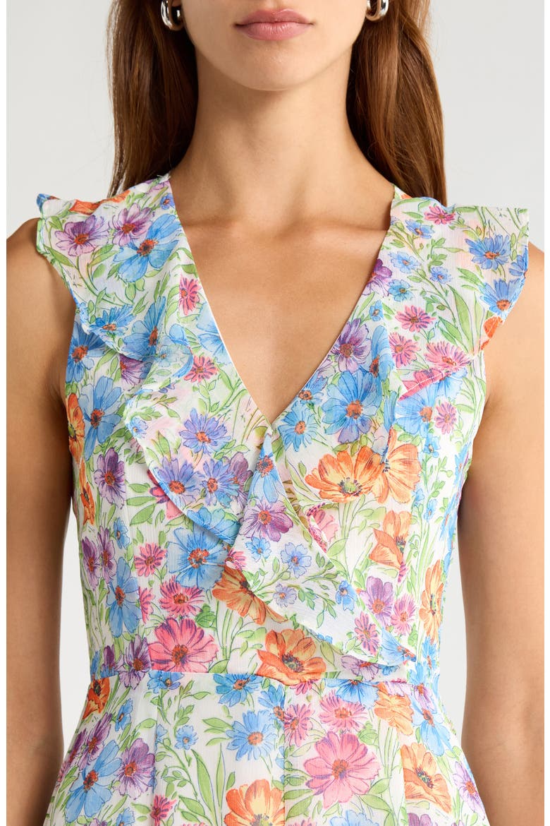 Ezia Ruffle Sleeveless Jumpsuit, Alternate, color, BLUE-PINK-YELLOW