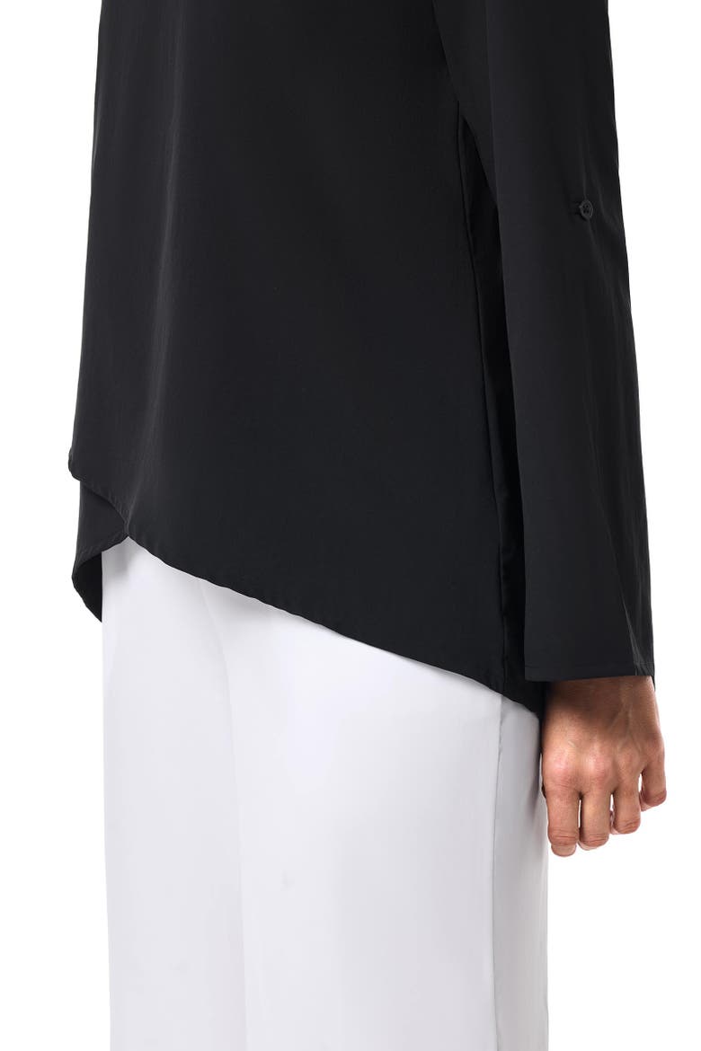 Women's Santa Barbara Tunic Top with Roll-Up Sleeves, UPF 50+ Sun Protection, Alternate, color, Black