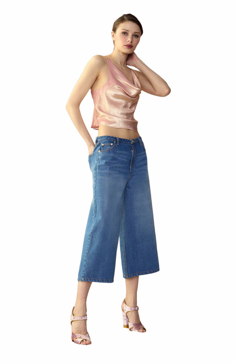Cynthia Rowley Tommy Denim Capri, Alternate, color,