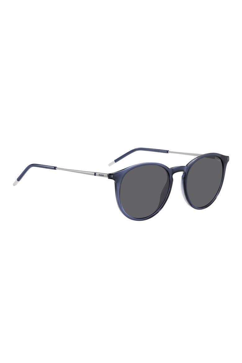 51mm Round Sunglasses, Alternate, color, BLUE SILVER