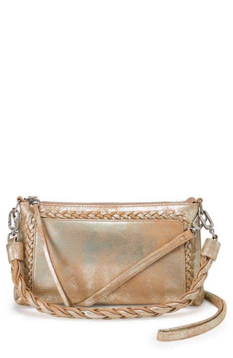 Darcy Convertible Metallic Leather Crossbody Bag