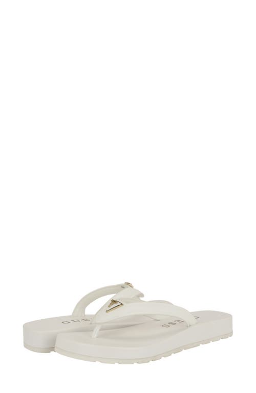 Guess Candry Flip Flop In White