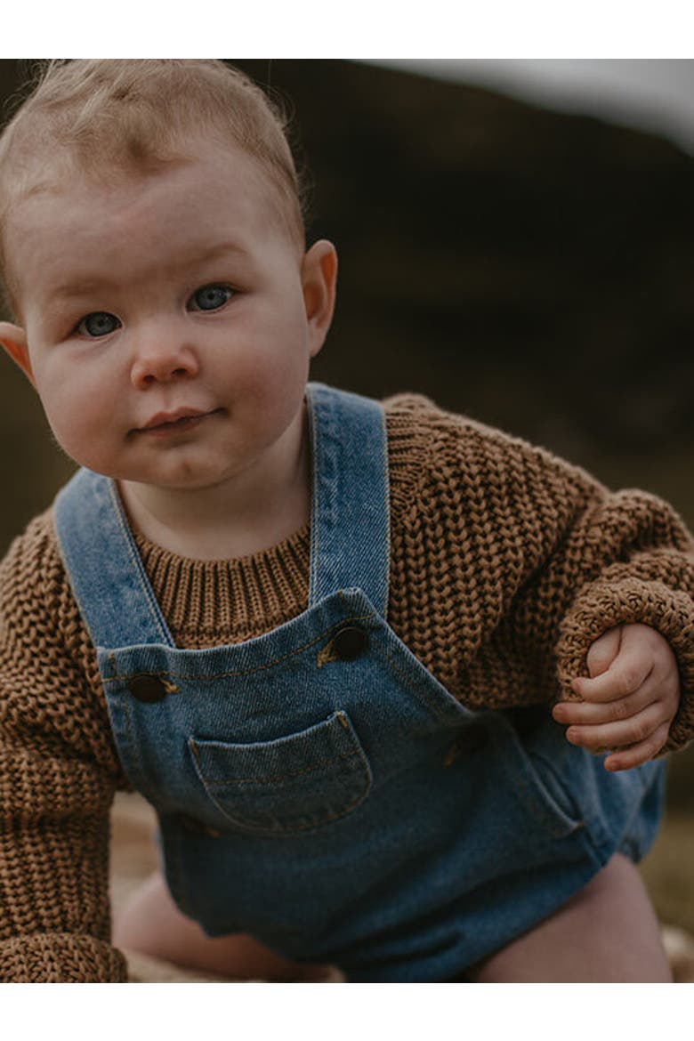 The Stone Romper, Alternate, color, light denim