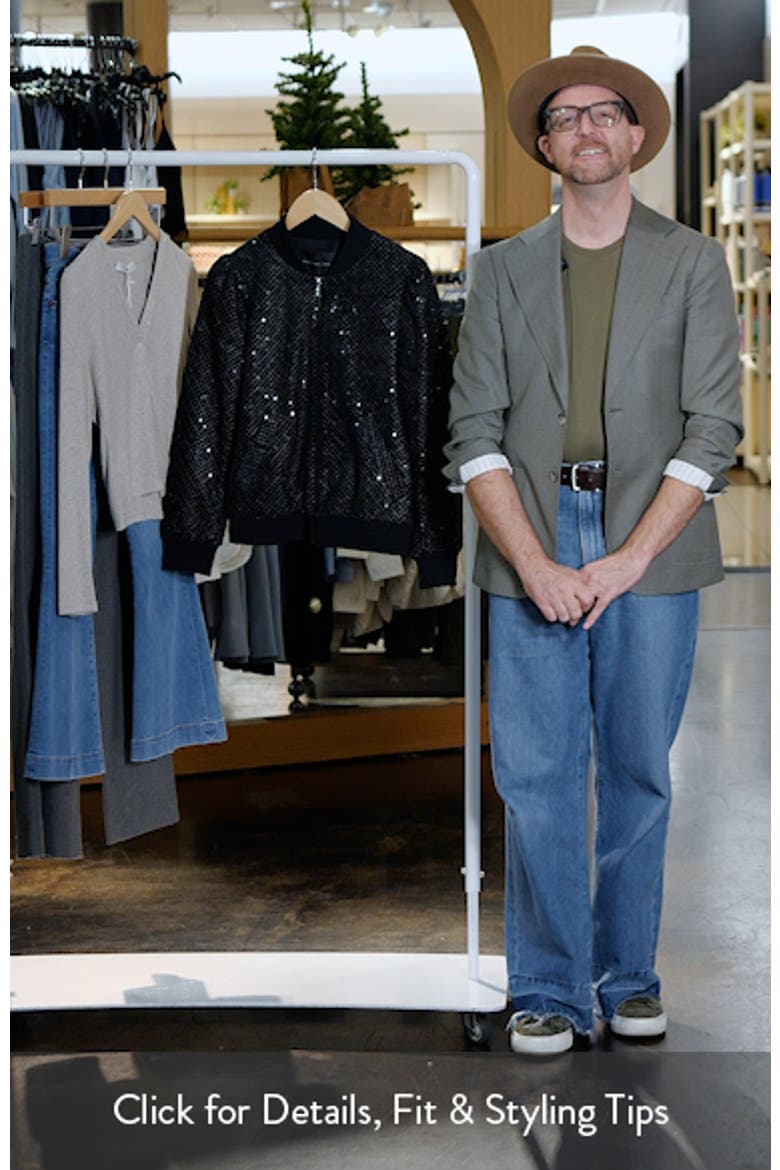 Sequin Velvet Bomber Jacket video